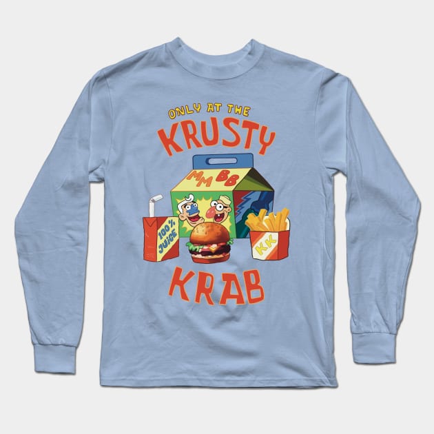 Krusty Krab Kiddie Meal Long Sleeve T-Shirt by daniasdesigns